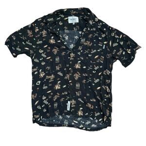 Carhartt Black WIP Button Up Shirt Mens Size Medium Work in Progress Tropical